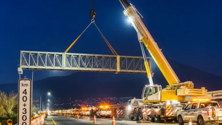 Cierre nocturno de la Naucalpan-Toluca afectará circulación por instalación de pasarela en Toluca