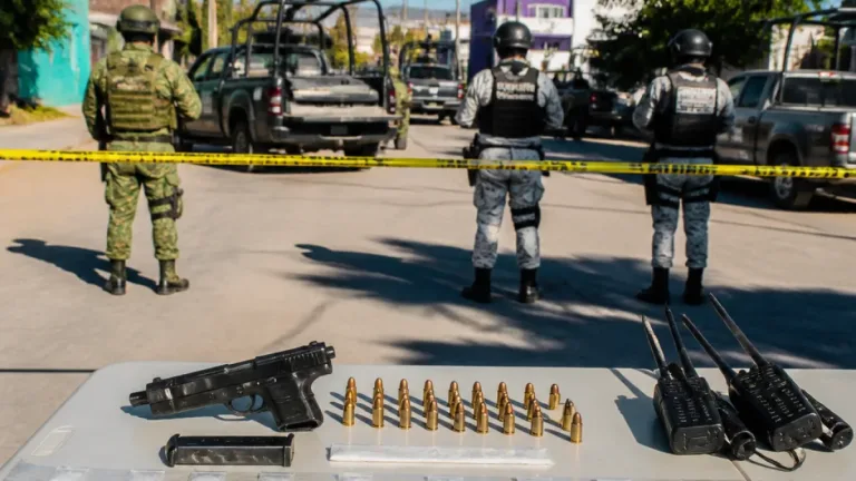 Cinco detenidos en Sain Alto tras operativo conjunto; aseguran arma y probable metanfetamina