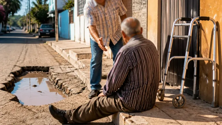 Ciudad Obregon: bache sin reparar provoca fractura de cadera a un adulto mayor