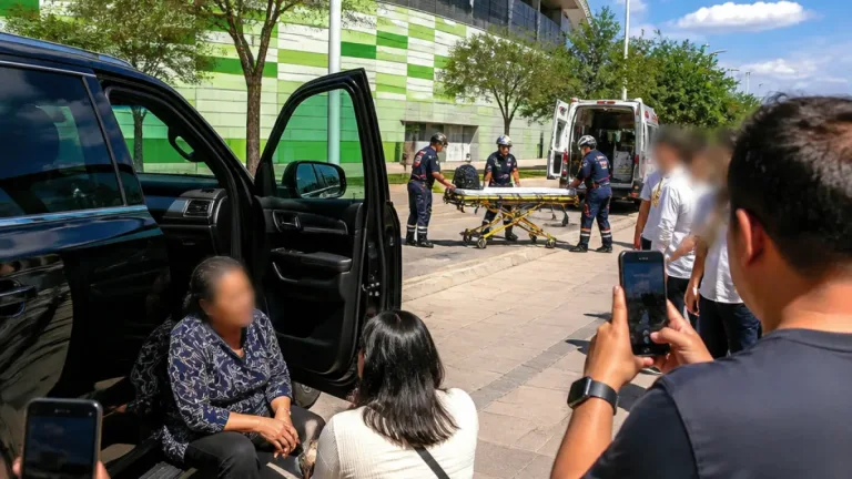 Claudia Sheinbaum auxilió a una adulta mayor tras desvanecerse en San Luis Potosí