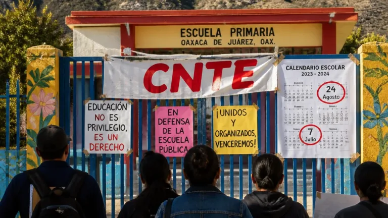CNTE en Oaxaca anuncia inicio anticipado del ciclo escolar 2026-2027 y condiciona suspensión de protestas