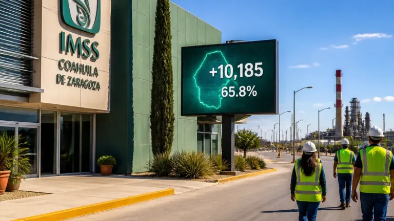 Coahuila impulsa empleo formal: 10,185 nuevos puestos en julio y lidera en formalidad laboral