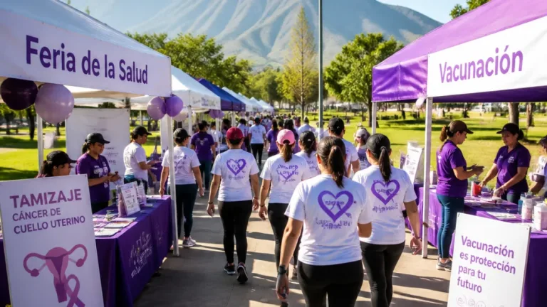 Colima refuerza prevención contra el cáncer de cuello uterino con caminata y Feria de la Salud