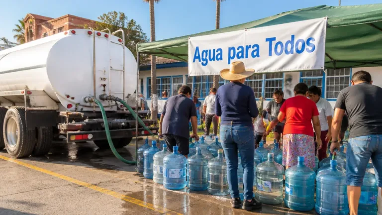 Comienza en San Luis Rio Colorado la entrega gratuita de agua con la ruta 'Agua para Todos'