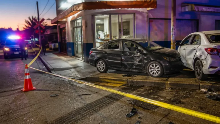 Conductor ebrio impacta dos autos estacionados frente a 'Las Vías' en Apizaco