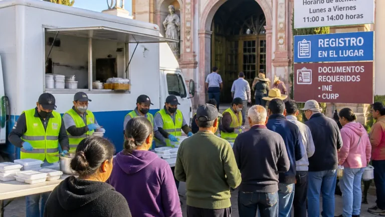 Corregidora refuerza apoyo alimentario con la Cocina Móvil en colonia Los Ángeles