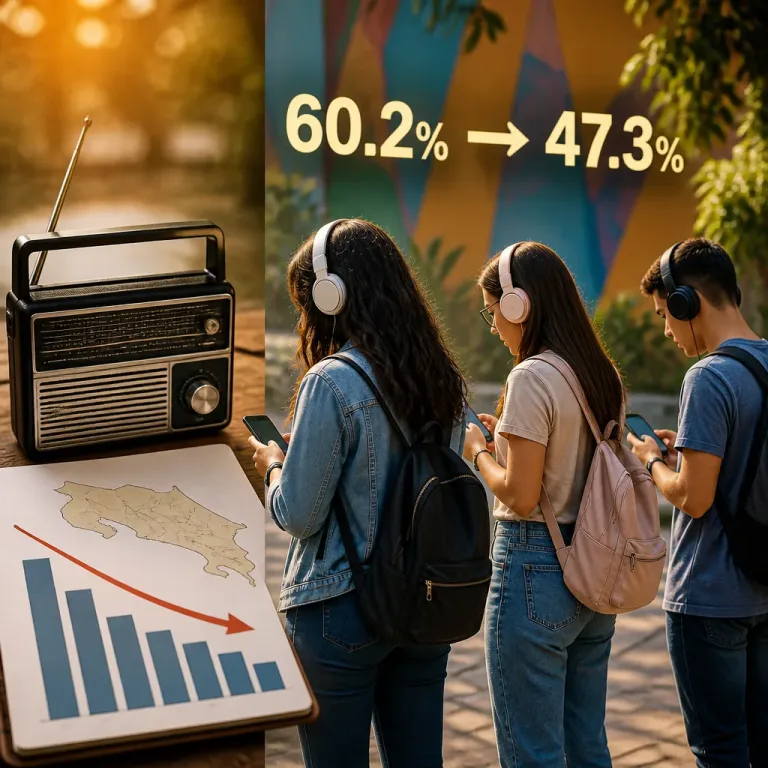 Audiencia de la radio en Costa Rica retrocede casi 13 puntos en diez años; los jóvenes sostienen el medio