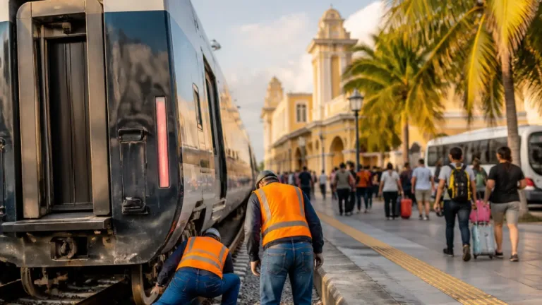 Descarrilamiento parcial del Tren Maya en San Francisco de Campeche deja 123 desalojados; sin heridos