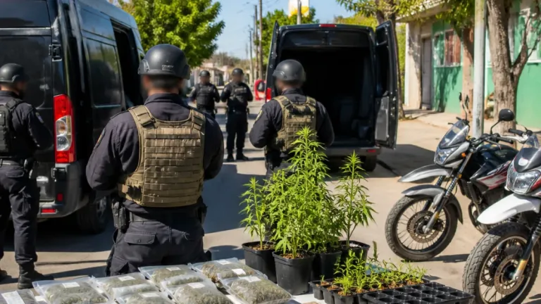 Desmantelan banda narco con 10 detenidos tras allanamientos en Jesús Maria
