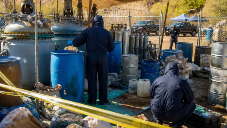 Desmantelan laboratorio clandestino en zona serrana de Lazaro Cardenas; aseguran químicos y equipo