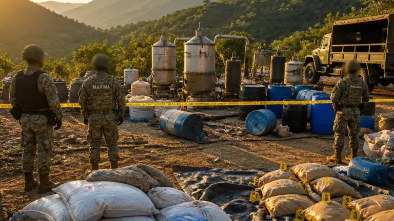 Desmantelan tres laboratorios clandestinos de metanfetamina en la sierra de Guerrero