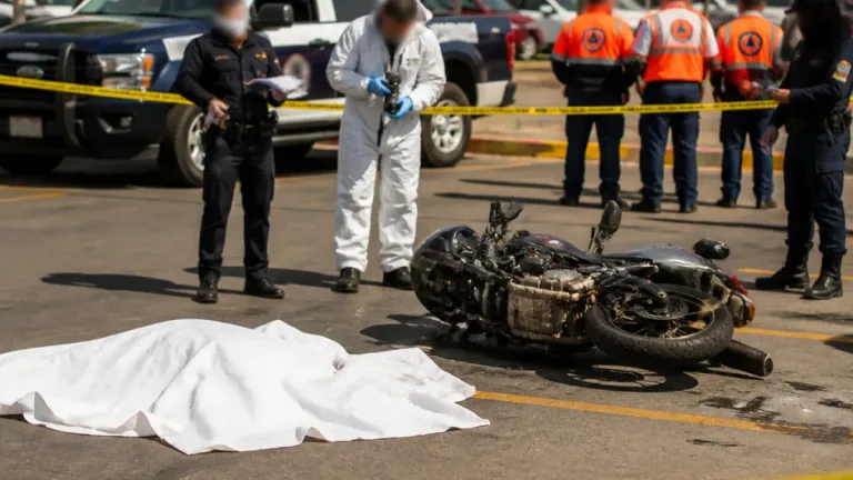 Detienen en Ecatepec a dos guardias tras riña en Plaza Sendero que dejó un motociclista muerto
