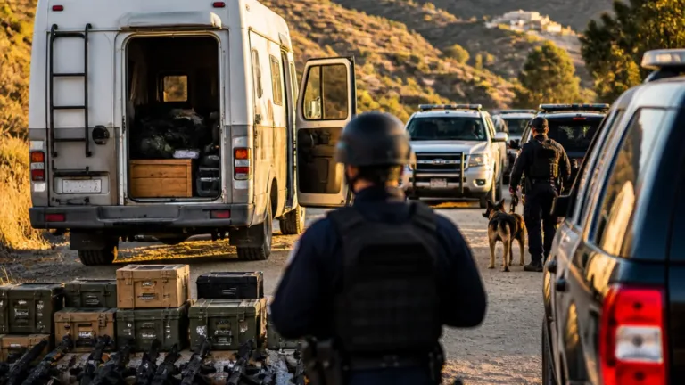 Detienen en Tecate a hombre con arsenal y presunta vinculación al tráfico de personas