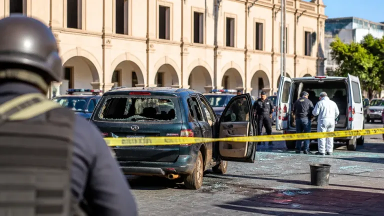 Dos hombres son asesinados a balazos frente al Palacio de Gobierno en Culiacán