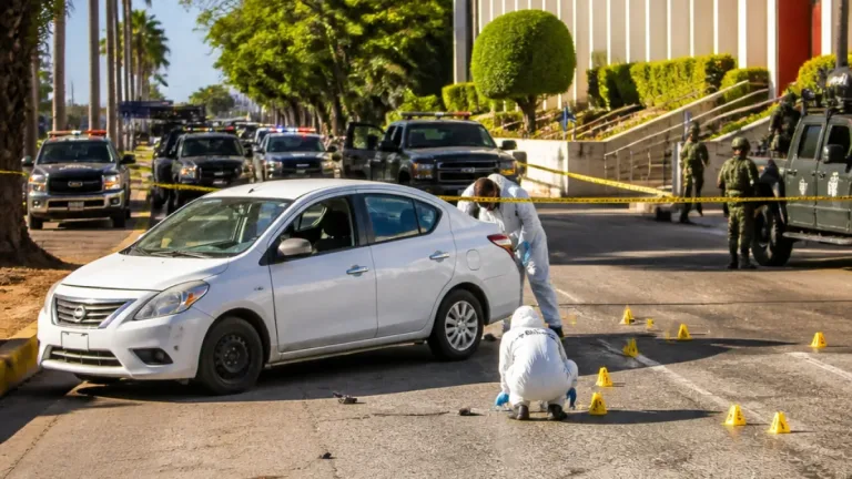 Dos hombres son asesinados a balazos frente al Palacio de Gobierno en Culiacán