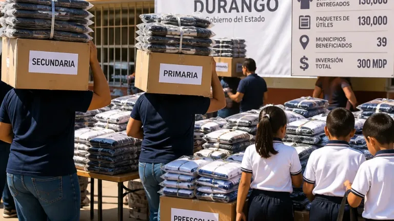 Durango entrega 364,500 uniformes y refuerza apoyos para el regreso a clases