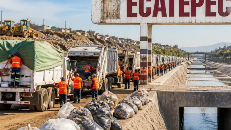 Ecatepec: retiran más de 245 mil toneladas de basura para reducir riesgo de inundaciones