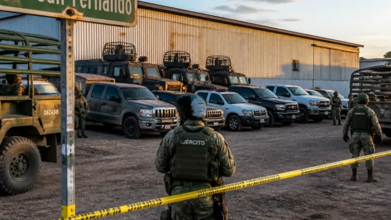 Ejército asegura en Guasave 13 vehículos tras dos cateos; detectan 'monstruos' y pickups
