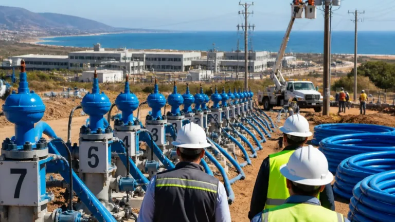 Ensenada: avanzan obras del Plan de Justicia para San Quintín; revisan pozos, tubería y desaladora