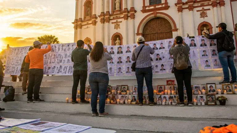 Familias de Iguala se organizan en la iglesia de San Gerardo para murales y búsquedas de fosas