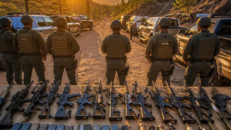Fuerzas federales detienen a nueve presuntos integrantes del Cártel de Sinaloa en límites con Durango