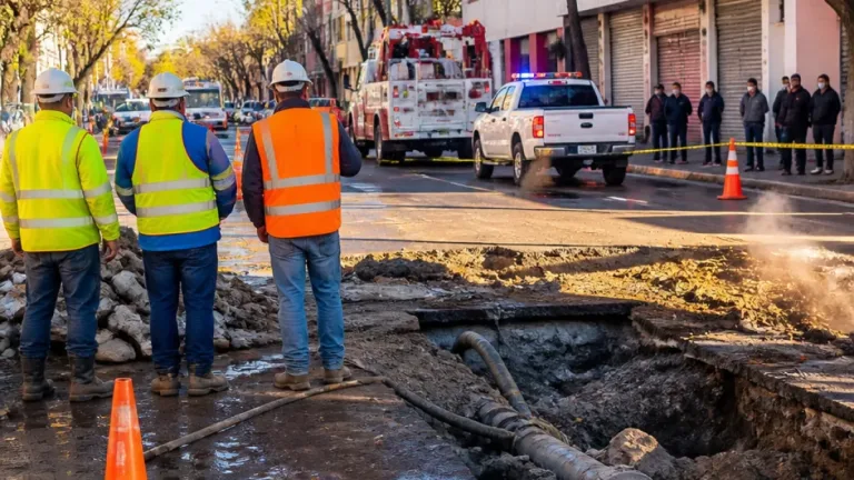 Fuga de gas por obras en Toluca moviliza a Protección Civil; no hubo lesionados