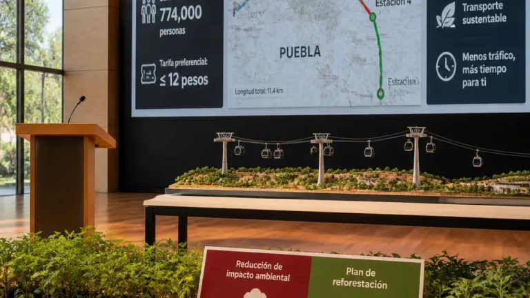 Gobierno defiende en Puebla el Sistema de Transporte por Cable y sus estudios técnicos