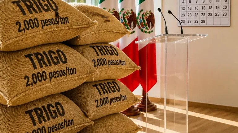 Gobierno federal y estatal anuncian apoyo de 2,000 pesos por tonelada para trigo en Sinaloa