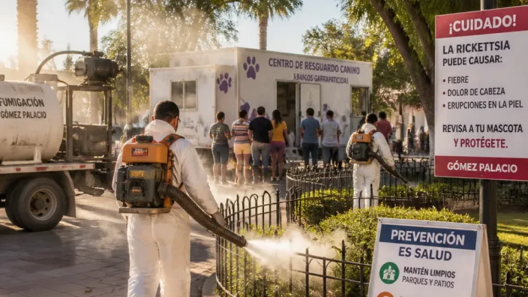 Gómez Palacio refuerza medidas contra la rickettsia; llaman a vigilar a niños y mascotas