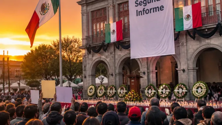 Grecia Quiroz rinde segundo informe en Uruapan y recuerda a Carlos Manzo