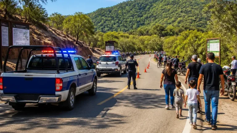 Guanajuato refuerza vigilancia y operativos viales en Sierra de Lobos por alta afluencia de visitantes