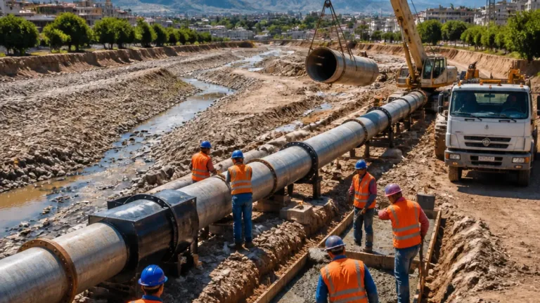 Hermosillo avanza en la reparación de la línea de agua desplazada por la crecida del Río San Miguel