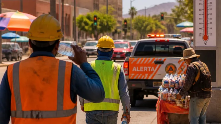 Hombres que trabajan al aire libre, los más afectados por la ola de calor en Sonora