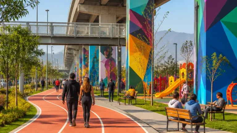 Inauguran en Guadalupe parque lineal bajo viaducto; recuperan 1 km para uso comunitario