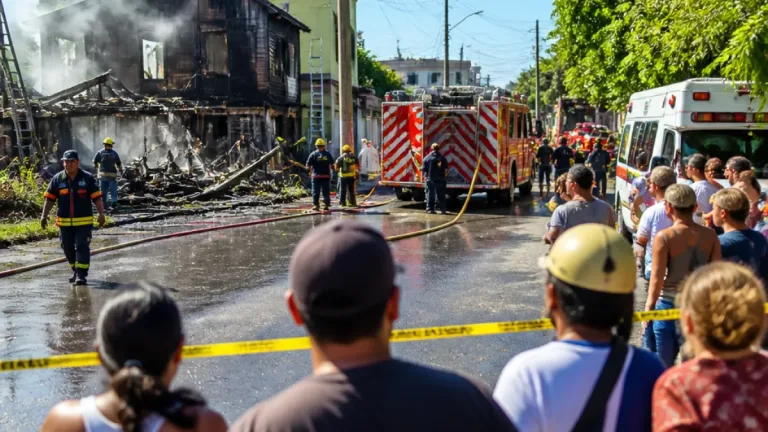 Incendio consume casa abandonada en Tampico; cerraron la calle y no hubo lesionados
