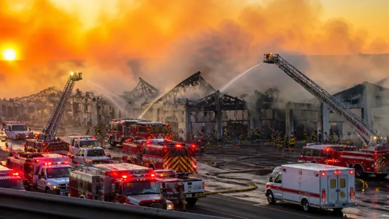 Incendio en almacenes moviliza a bomberos de Mexicali por más de 12 horas