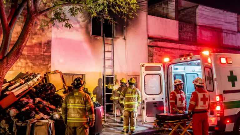 Incendio en casa de Guadalajara deja a hombre rescatado por Bomberos en La Florida
