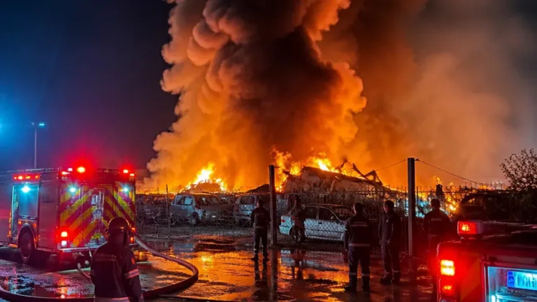 Incendio en corralón de Reynosa moviliza a bomberos de la región