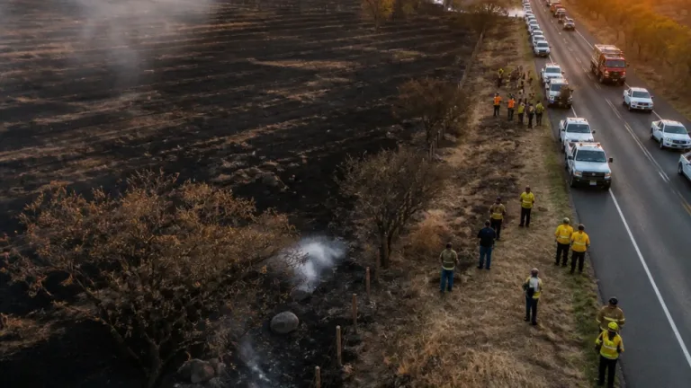 Incendio en zona de Gutiérrez Zamora consume 300 hectáreas; autoridades mantienen vigilancia