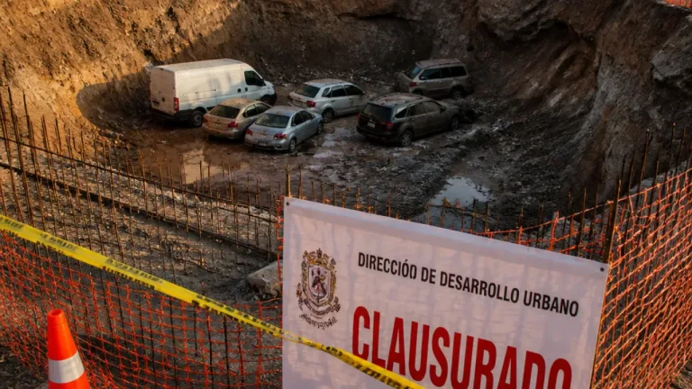 Irapuato: seis autos caen a pozo de casi 20 metros tras deslave en agencia de autos