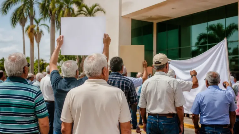 Jubilados protestan en Los Mochis contra recorte a pensiones por ley retroactiva