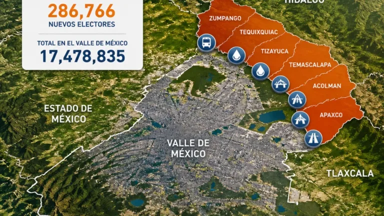 La ZMVM incorpora siete municipios de Hidalgo y eleva a 17.48 millones su padrón metropolitano