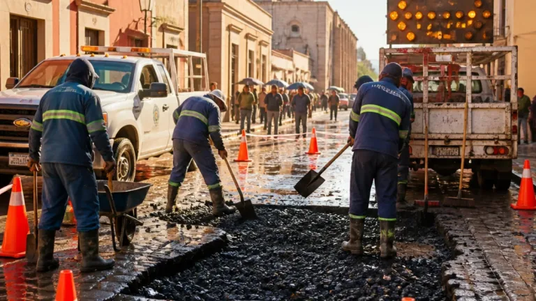 Lerdo intensifica bacheo en varias colonias tras daños por las recientes lluvias