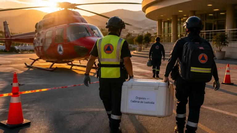 Llegan a San Pedro pulmones para trasplante en operativo extraordinario de Protección Civil