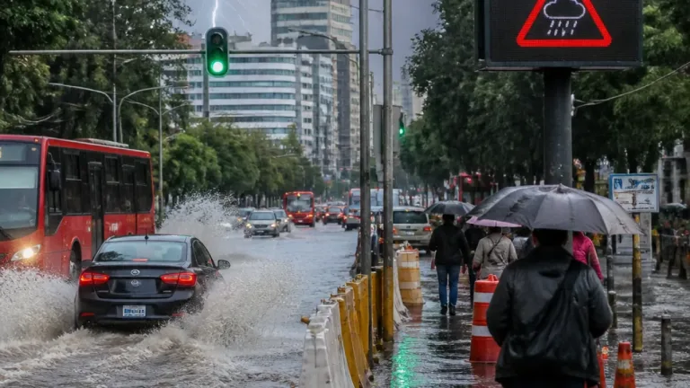 Lluvias intensas y rachas de viento mantienen en alerta a la Ciudad de México