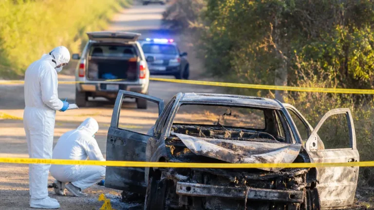 Localizan en Tuxpan tres personas calcinadas dentro de un automóvil en brecha hacia Los Mazos