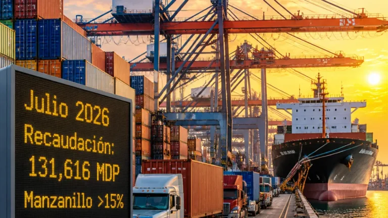 Manzanillo lidera recaudación aduanera en julio; puerto concentra más del 15% de ingresos