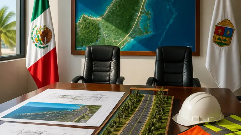 Mara Lezama y titular de la SICT acuerdan seguimiento a obras prioritarias en Quintana Roo