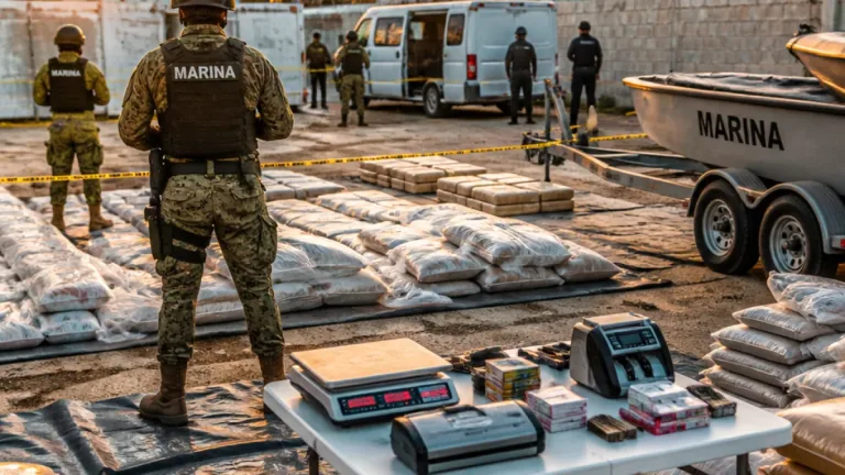 Marina y Fiscalía aseguran más de 407 kilos de hierba en operativos en Mérida y Conkal