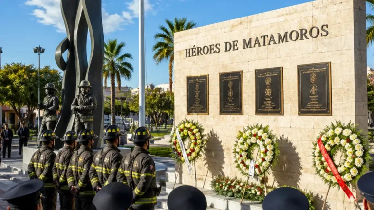 Matamoros inaugura muro y monumento para honrar a bomberos caídos
